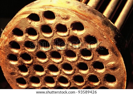 Corrosion on steel pipes
(cooler)