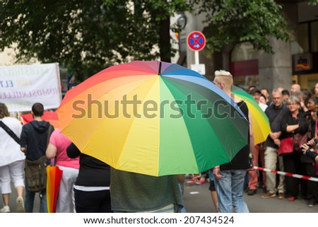 STUTTGART, GERMANY - JULY 26, 2014: Christopher Street Day in Stuttgart, Germany