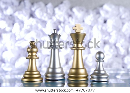Chess combination. A full series in portfolio by word chess.