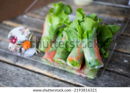 Similar – Image, Stock Photo Vegan rice noodles salad