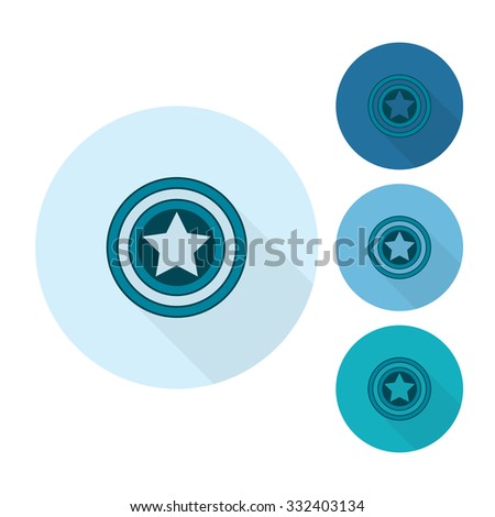 4th of July, Independence Day of the United States, Simple Flat Icon. Vector