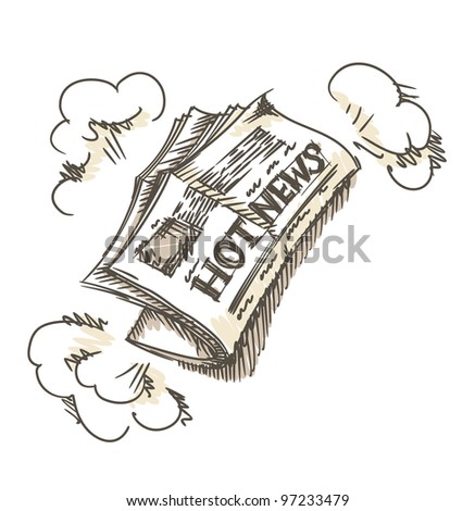 Newspaper.  Vector illustration. Eps 8.