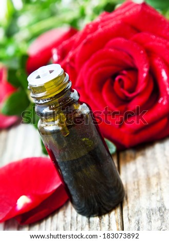 Red Roses Essence, Aromatherapy Essential Oil Bottle