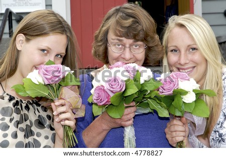 Grandmother and her special granddaughters