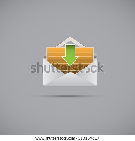 Vector e mail and message inbox.