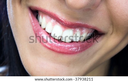 Nice smile with healthy white teeth