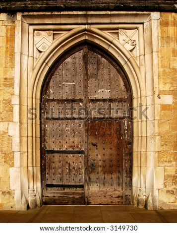 The south door of Winchester Cathedral