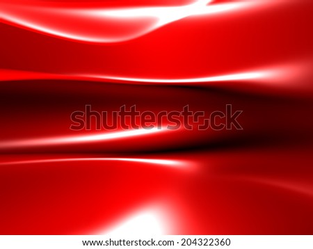 Glossy red abstract background with folds