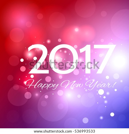 Beautiful Pink Christmas Background With A Bright Flash Of Light And The Words Happy New Year