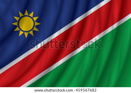 Namibia flag vector illustration.