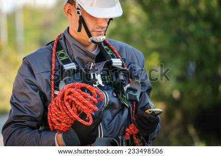Telephone Engineer At Work