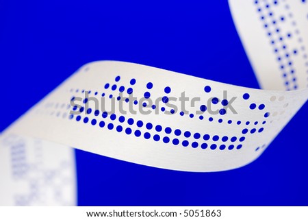 information concept, punched tape