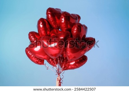 Similar – Image, Stock Photo Love balloon against blue sky