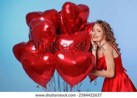 Similar – Image, Stock Photo Love balloon against blue sky