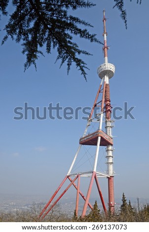 Tbilisi TV tower on Mount Mtatsminda