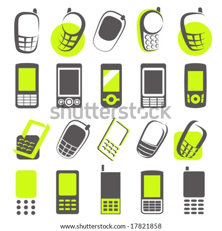 Mobile phones. Elements for design. Vector illustration.