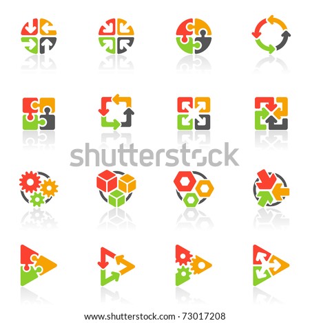 Abstract geometrical icons. Elements for design. Vector illustration.