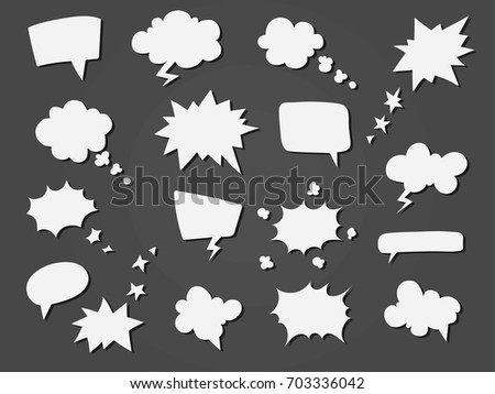 Cartoon speech balloons collection.