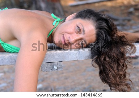 Woman lying face down