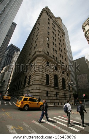 NEW YORK CITY - APRIL 19: The United States Federal Reserve Bank in New York City, on Friday, April 19, 2013.