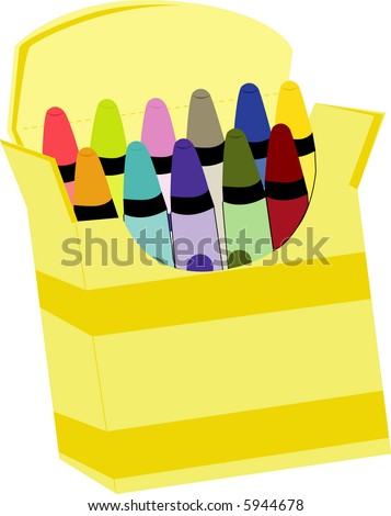 Crayon Box Stock Vector Illustration 5944678 : Shutterstock