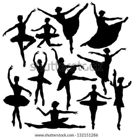 Vector Ballet Silhouette - 132151286 : Shutterstock