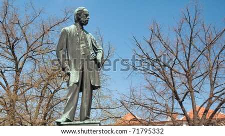 statue of Bedrich Smetana, famous Czech composer