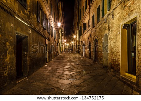 Similar – Image, Stock Photo Dark lane Alley Narrow