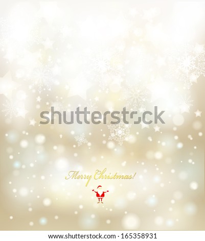 Christmas Background With White Snowflakes. Vector Design - 165358931 : Shutterstock