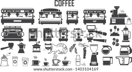 coffee machine icon vector mono symbol.