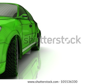 3d model of sport car for wallpaper