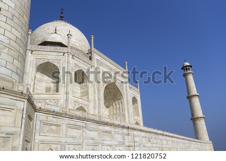 Taj mahal, A famous historical monument, A monument of love, the Greatest White marble tomb in India, Agra, Uttar Pradesh