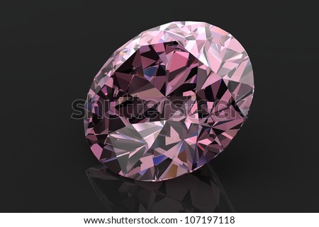 diamond jewel on white background. High quality 3d render