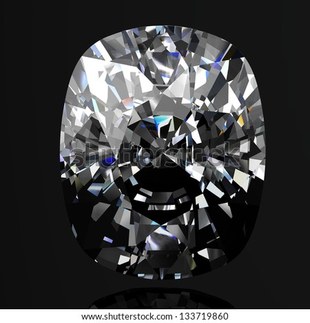 diamond . High quality 3d render with HDRI lighting