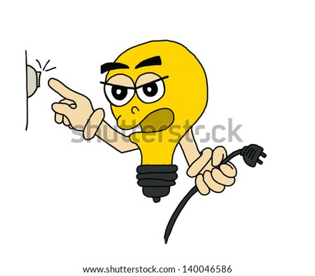 yellow bulb cartoon