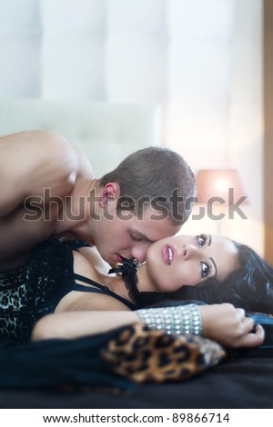 Sexy couple in romantic pose