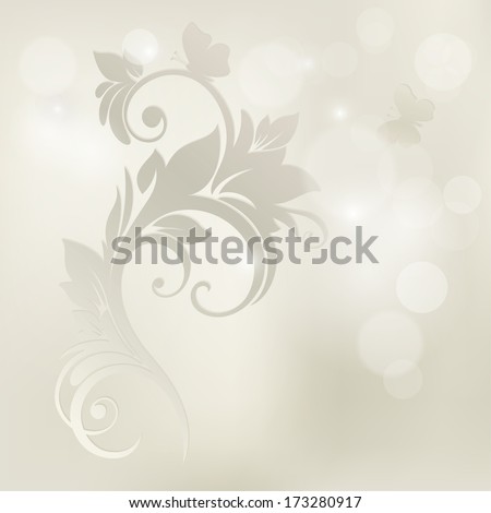 Wedding card or invitation with abstract flora background. Greeting card. Elegance pattern with flowers in vintage style.Card for mothers day.