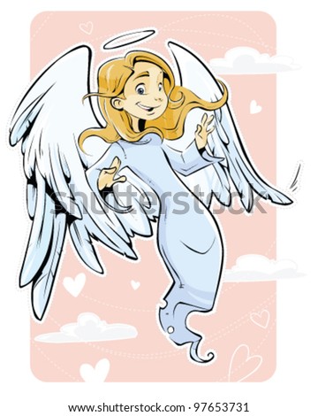 Angel Stock Vector Illustration 97653731 : Shutterstock