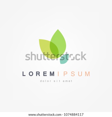 Green Leaf Icon Vector Illustrations