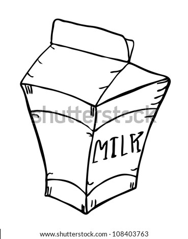 Milk Cartoon Stock Vector Illustration 108403763 : Shutterstock