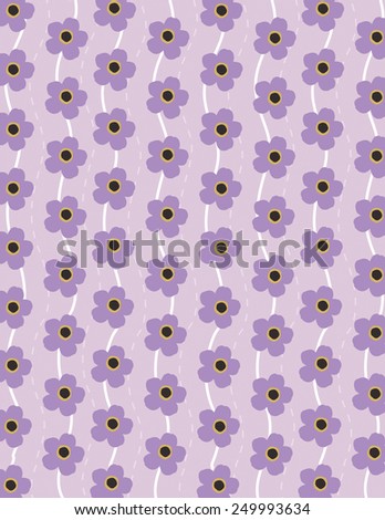 Small purple flower pattern over purple color background