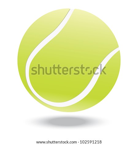 illustration of highly rendered tennis ball, isolated in white background.