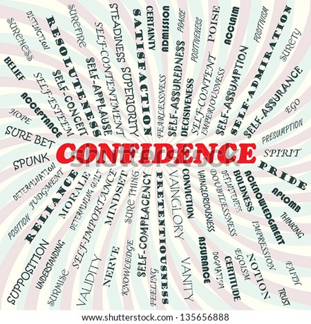 illustration of confidence concept.