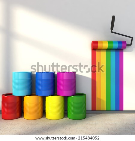 choice of colors for painting a room. colors of the rainbow