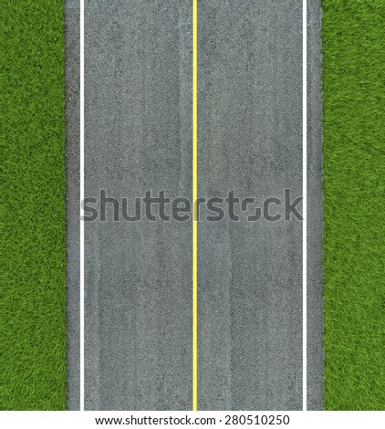 Asphalt road texture,yellow and white line on road