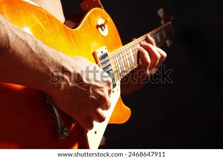 Similar – Image, Stock Photo guitarist