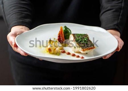 Similar – Image, Stock Photo Haute cuisine dish with fish