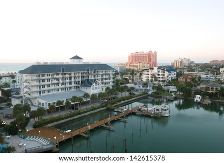 early morning of clearwater at tampa florida USA