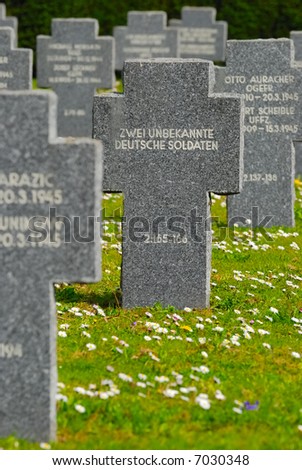 Austrian military cemetery of the second world war in Sankt Poelten