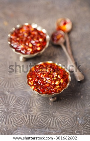 Extreme hot asian chillies garlic sauce - Laza or Lazdzhan